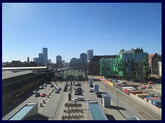 Malmö skyline from the Central station's garage 01 - Station area and Malmö Live